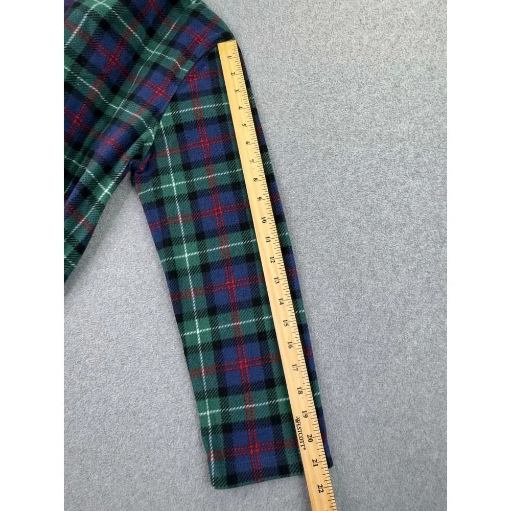 Ralph Lauren Black Label Fleece Tartan Plaid Pajama Set‎ Women's Petite L Crest